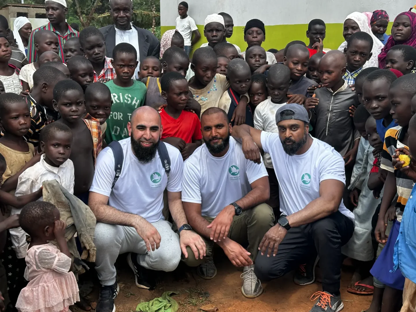 As Salaam Foundation team with kids in Uganda