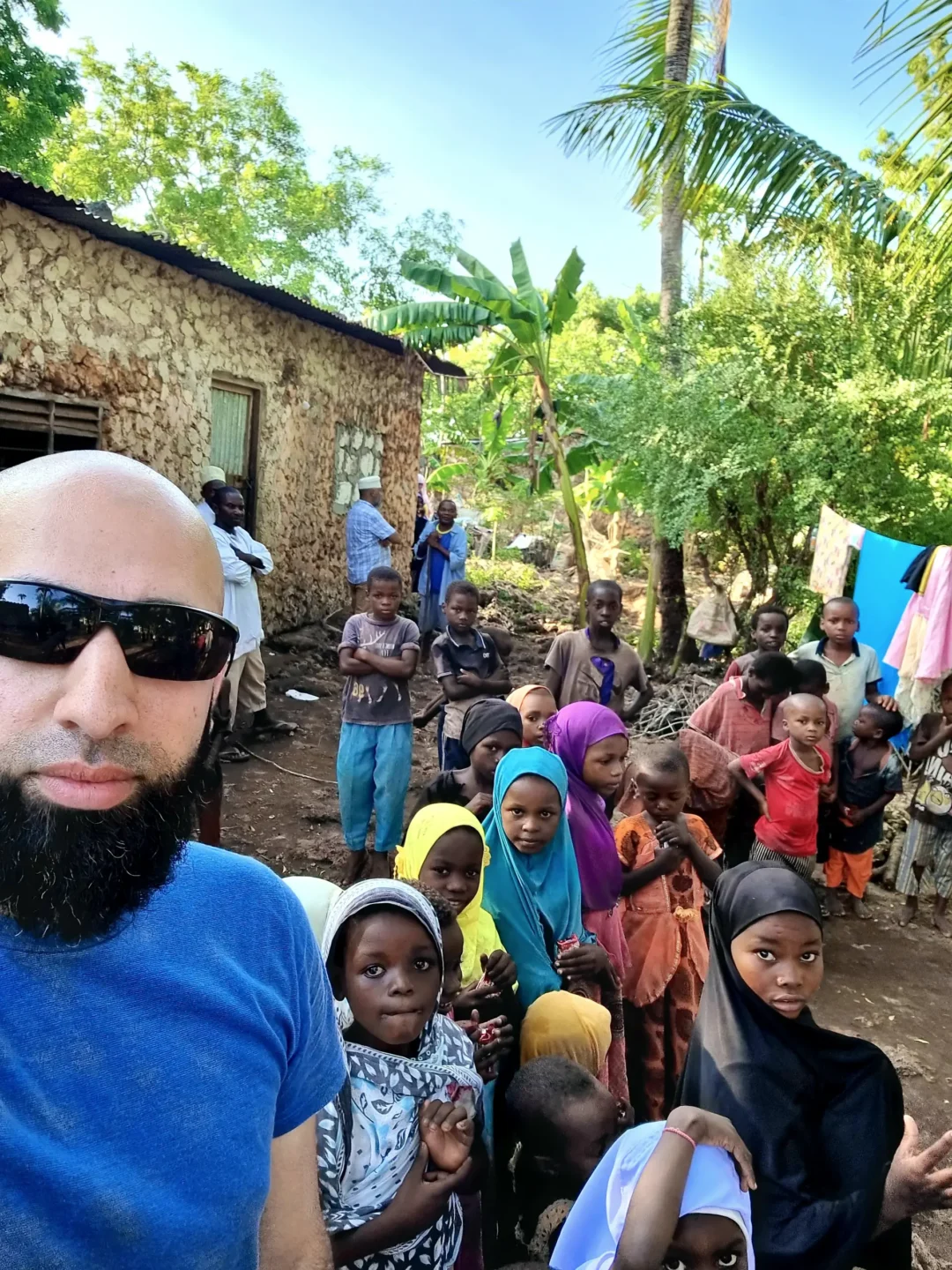 Gohar Khan with kids in Uganda